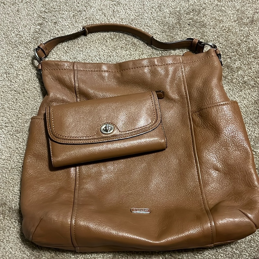 Coach purse and matching wallet
